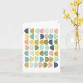 ジオメトカラフルモダンリ半円形状 カード (黄色い花)