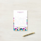 ジオメトカラフルモダンリ抽象芸術三角形2 ポストイット (デスク上)