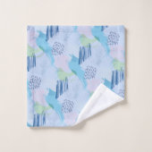 ジオメトカラフルリらせん状と線分 バスタオルセット (ウォッシュタオル)