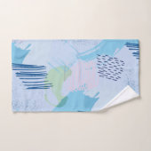 ジオメトカラフルリらせん状と線分 バスタオルセット (ハンドタオル)