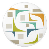 ジオメトカラフルリカル円弧ミッドセンチュリーモダン セラミックノブ (正面)