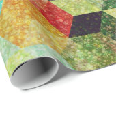 ジオメトカラフルリキューブのパターン ラッピングペーパー (ロールコーナー)