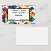 ジオメトカラフルリシェイプのチュートリアル先生 名刺 (正面/裏面)