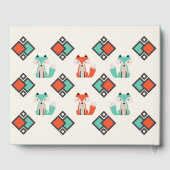 ジオメトカラフルリシェイプの部族キツネパターン ゲストブック (裏面)