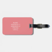 ジオメトカラフルリシェイプパーソナライズされたパステル ラゲッジタグ (裏面横)