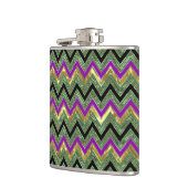 ジオメトカラフルリシボ金ゴールドアクセント フラスク (左)