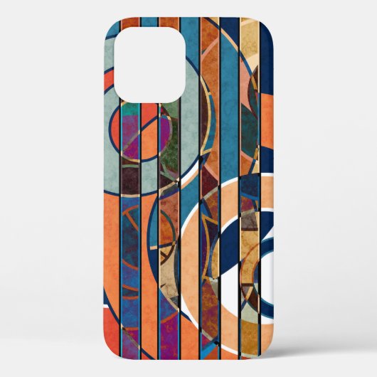 ジオメトカラフルリストライプ抽象芸術 Case-Mate iPhoneケース (裏面)