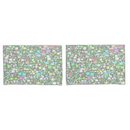 ジオメトカラフルリックパステルの背景 枕カバー