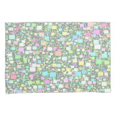 ジオメトカラフルリックパステルの背景 枕カバー (正面右)