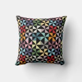 ジオメトカラフルリピンホイールブラック クッション (裏面)