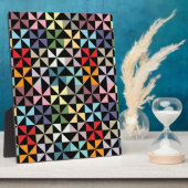 ジオメトカラフルリピンホイールブラック フォトプラーク (側面)