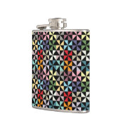 ジオメトカラフルリピンホイールブラック フラスク (左)