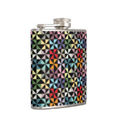 ジオメトカラフルリピンホイールブラック フラスク (右)
