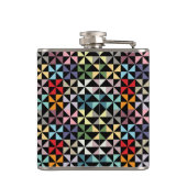 ジオメトカラフルリピンホイールブラック フラスク (裏面)