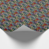 ジオメトカラフルリピンホイールブラック ラッピングペーパー (角)