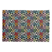 ジオメトカラフルリピンホイールブラック 枕カバー (裏面)