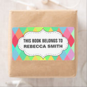 ジオメトカラフルリブックラベル |蔵書票ラベル ラベル (インサイチュ)