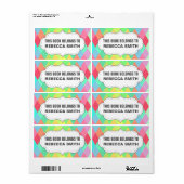 ジオメトカラフルリブックラベル |蔵書票ラベル ラベル (フルシート)