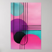 ジオメトカラフルリモダンアートの枠なし ポスター (正面)