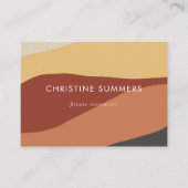 ジオメトカラフルリレトロイヤートニュートラルストライプズ 名刺 (正面)