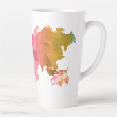 ジオメトカラフルリワールドマップラテマグカップ – トレンディー カフェラテマグ (右)