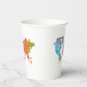 ジオメトカラフルリワールドマップ紙カップ – トレンディー 紙コップ (右)