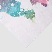 ジオメトカラフルリワールドマップ – トレンディー 薄葉紙 (詳細)