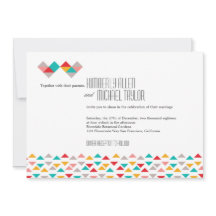 ジオメトカラフルリ三角形のハート結婚の