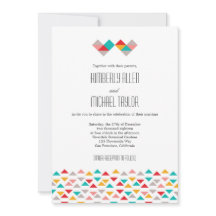 ジオメトカラフルリ三角形のハート結婚の