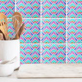 ジオメトカラフルリ三角形パターン タイル