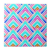 ジオメトカラフルリ三角形パターン タイル (正面)