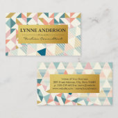 ジオメトカラフルリ三角形パターン 名刺 (正面/裏面)