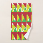 ジオメトカラフルリ三角形 バスタオルセット (ハンドタオル)