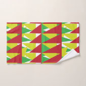 ジオメトカラフルリ三角形 バスタオルセット (ハンドタオル)