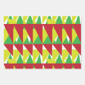 ジオメトカラフルリ三角形 ラッピングペーパーシート (正面)