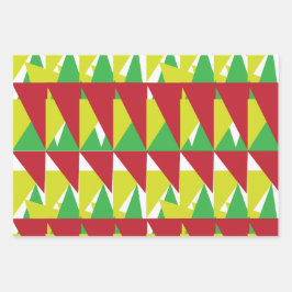 ジオメトカラフルリ三角形 ラッピングペーパーシート