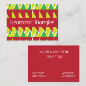 ジオメトカラフルリ三角形 名刺 (正面/裏面)