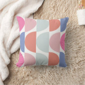 ジオメトカラフルリ半円ジオメトリ クッション (ブランケット)