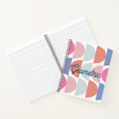 ジオメトカラフルリ半円ジオメトリ ノートブック (内部)