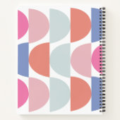 ジオメトカラフルリ半円ジオメトリ ノートブック (裏面)