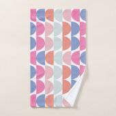 ジオメトカラフルリ半円ジオメトリ バスタオルセット (ハンドタオル)