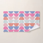 ジオメトカラフルリ半円ジオメトリ バスタオルセット (ハンドタオル)