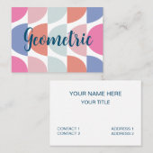 ジオメトカラフルリ半円ジオメトリ 名刺 (正面/裏面)