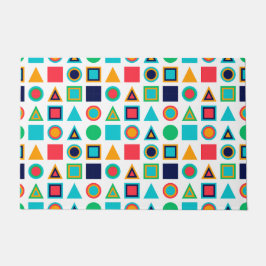 ジオメトカラフルリ形状 ドアマット