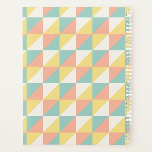 ジオメトカラフルリ抽象芸術三角形パターン名 プランナー手帳 (裏面)