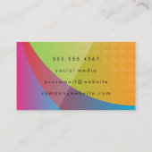ジオメトカラフルリ背景 名刺 (裏面)