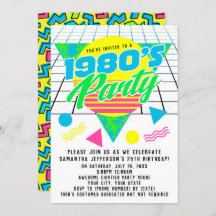 ジオメトカラフルリ1980sレトロ80s誕生日パーティー