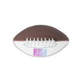 ジオメトクールリックピンクと紫 |カップルイニシャル アメリカンフットボール (正面)