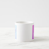 ジオメトクールリックピンクと紫 |カップルイニシャル エスプレッソカップ (正面)