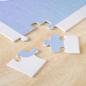 ジオメトクールリックピンクと紫 |カップルイニシャル ジグソーパズル (側面)